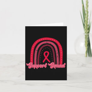 Red Support Squad Rainbow Blood Cancer Awareness W Karte