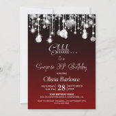 Red Surprise 90. Geburtstagsparty Einladung (Vorderseite)