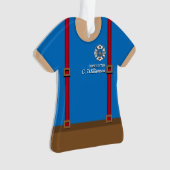 Red Suspenders Personalisierter Feuerwehrmann Ornament (Vorderseite)