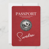 Red Sweden Passport Save the Date (Vorderseite)