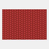 Red Swedish Dala Horse with Hearts Holiday Geschenkpapier Set (Vorderseite 3)