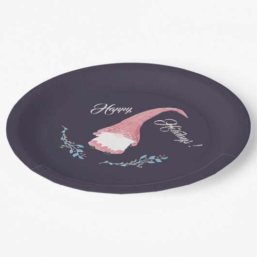 Red Swedish Gnome Holiday Paper Teller (Schrägansicht)