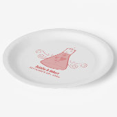 Red Sweet Chemistry Wedding Paper Teller (Schrägansicht)