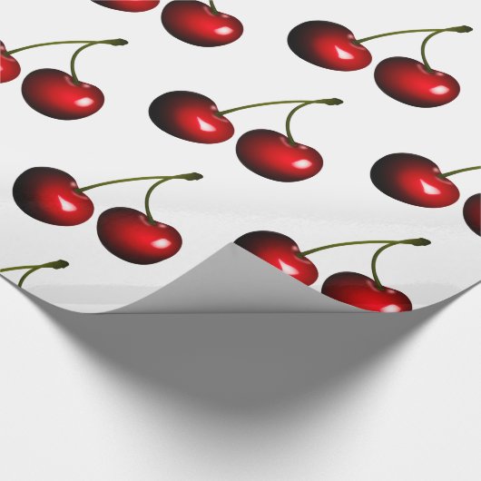 Red Sweet Cherries Geschenkpapier (Ecke)