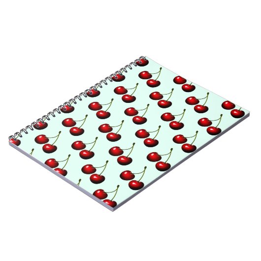 Red Sweet Cherries Notizblock (Linke Seite)