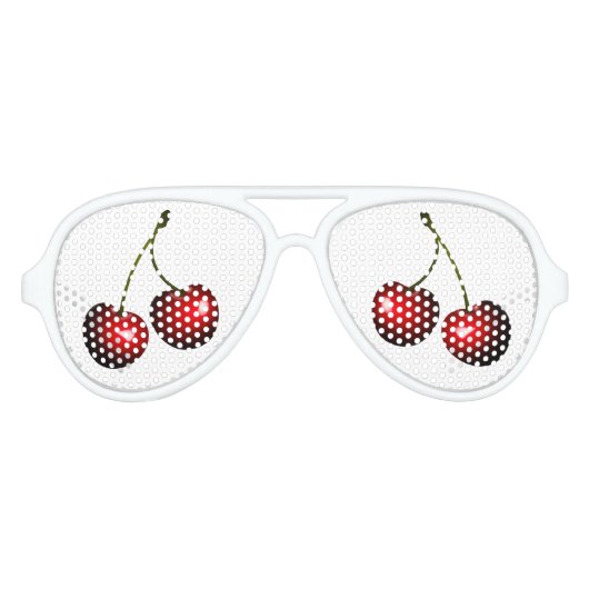 Red Sweet Cherries Party Sonnenbrille (Vorderseite)