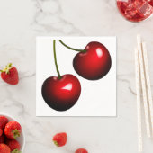 Red Sweet Cherry Napkins - individuell anpassbar Serviette (Beispiel)