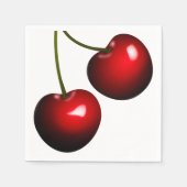 Red Sweet Cherry Napkins - individuell anpassbar Serviette (Vorderseite)