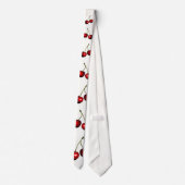 Red Sweet Cherry Neck Tie - Custom Colors Krawatte (Rückseite)