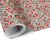 Red Sweet Hearts Geschenkpapier (Rolleneckpunkt)
