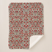 Red Sweet Hearts Sherpadecke (Vorderseite)
