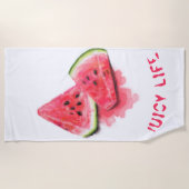 Red Sweet Juicy Watermelon Beach Handtuch (Vorderseite)