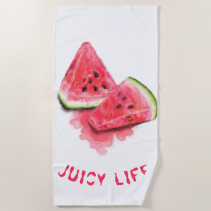 Red Sweet Juicy Watermelon Beach Handtuch