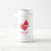 Red Sweet Juicy Watermelon Beer Stein Bierglas (Vorderseite Links)
