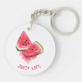 Red Sweet Juicy Watermelon Keychain Schlüsselanhänger (Rückseite)