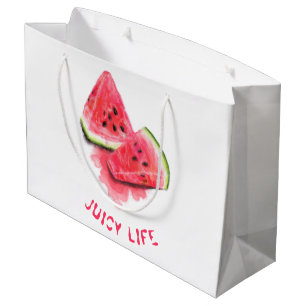 Red Sweet Juicy Watermelon Pices Gift Bag Große Geschenktüte