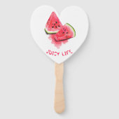 Red Sweet Juicy Watermelon Pieces Duftsch Zeichnen Fächer (Rückseite)