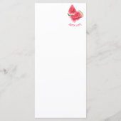 Red Sweet Juicy Watermelon Pieces Duftsch Zeichnen Menükarte (Rückseite)