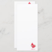 Red Sweet Juicy Watermelon Pieces Duftsch Zeichnen Menükarte (Vorne/Hinten)