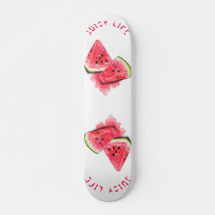 Red Sweet Juicy Watermelon Pieces Duftsch Zeichnen Skateboard
