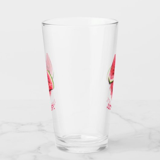 Red Sweet Juicy Watermelon Pieces Glass Glas (Rechts)