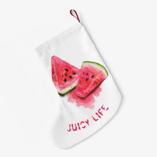 Red Sweet Juicy Watermelon Weihnachts-Strumpf Kleiner Weihnachtsstrumpf (Rückseite (Hängend))