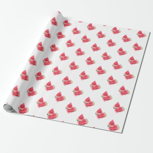 Red Sweet Juicy Watermelon Wrapping Paper Geschenkpapier (Ungerollt)