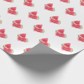 Red Sweet Juicy Watermelon Wrapping Paper Geschenkpapier (Ecke)