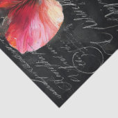 Red Sweet Pea Floral Decoupage Seidenpapier (Ausschnitt)