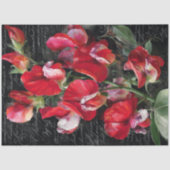 Red Sweet Pea Floral Decoupage Seidenpapier (Vorderseite)