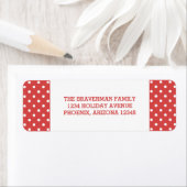Red Sweet Polka Dot Holiday Address Labels (Insitu)