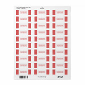 Red Sweet Polka Dot Holiday Address Labels (Vorne)