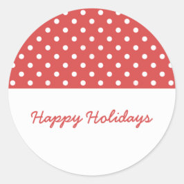 Red Sweet Polka Dot Holiday Stickers