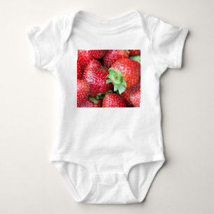 Red Sweet Strawberries Baby Strampler