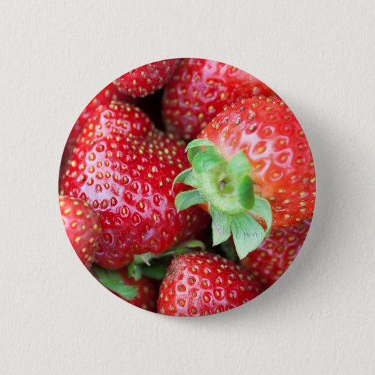 Red Sweet Strawberries Button (Vorderseite)