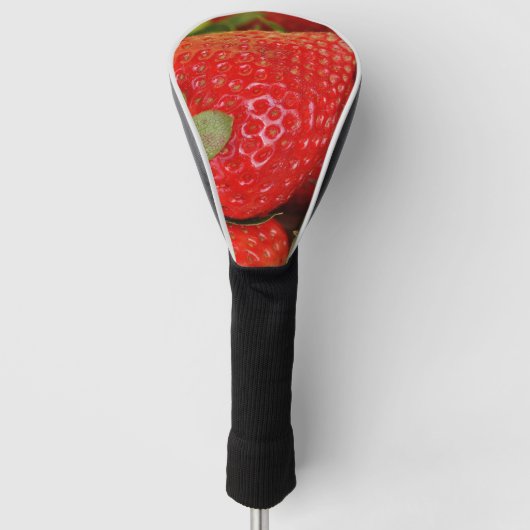 Red Sweet Strawberries Golf Headcover (Vorderseite)
