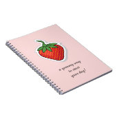 Red Sweet Strawberry - Bearbeitungssatz Notizblock (Rechte Seite)