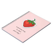 Red Sweet Strawberry - Bearbeitungssatz Notizblock (Linke Seite)