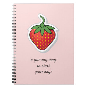 Red Sweet Strawberry - Bearbeitungssatz Notizblock