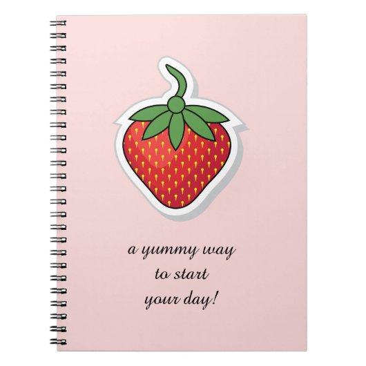 Red Sweet Strawberry - Bearbeitungssatz Notizblock (Vorderseite)