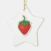 Red Sweet Strawberry Keramik Ornament (Links)