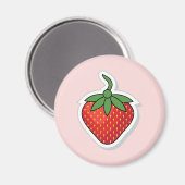 Red Sweet Strawberry Magnet (Vorderseite/Rückseite)