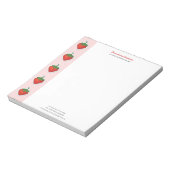 Red Sweet Strawberry Notizblock (Rotiert)