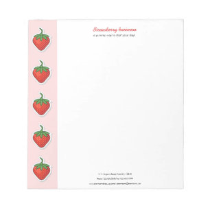 Red Sweet Strawberry Notizblock