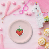 Red Sweet Strawberry Pappteller (Party)