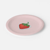 Red Sweet Strawberry Pappteller (Schrägansicht)