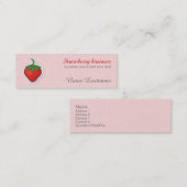 Red Sweet Strawberry - personalisierte Visitenkart Mini Visitenkarte (Vorne/Hinten)