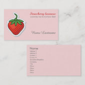 Red Sweet Strawberry - personalisierte Visitenkart Visitenkarte (Vorne/Hinten)