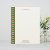 Red Sweet Strawberry - personalisierter Text und A Briefkopf (Stehend Vorderseite)