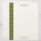 Red Sweet Strawberry - personalisierter Text und A Briefkopf (Vorne/Hinten)